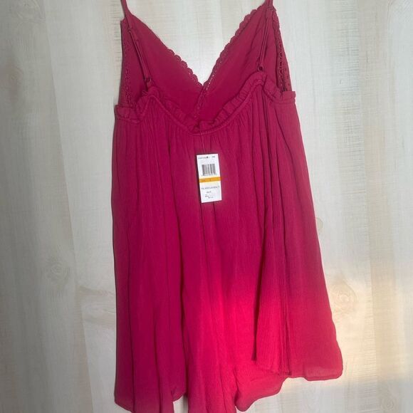 New Coco‎ + Jaimeson pink shorts romper adjustable straps, size small - Picture 13 of 16